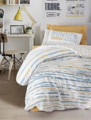 Cotton Box Genç Odası Tek Kişilik Lastikli Çarşaflı Nevresim Takımı Dashon Sarı thumbnail 1