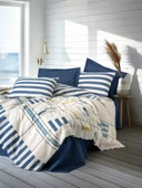 Cotton Box Modern Çift Kişilik Nevresim Takımı Lunox Lacivert thumbnail 1