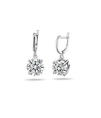 Sallantılı Tektaş Gümüş Kadın Küpe 9 Mm thumbnail 1