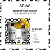 Agiva Milk Protein Şampuan 500 ml & Saç Bakım Sütü 200 ml & Masaj Tarağı 3'lü Set thumbnail 2