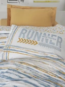 Cotton Box Genç Odası Tek Kişilik Lastikli Çarşaflı Nevresim Takımı Dashon Sarı thumbnail 2