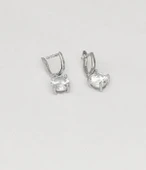 Sallantılı Tektaş Gümüş Kadın Küpe 9 Mm thumbnail 2