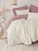 Cotton Box Loopra Çift Kişilik Nevresim Takımı Veyra Bordo thumbnail 1