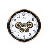 JustWalker Çarklı Duvar Saati A5522017 Gold White - 1