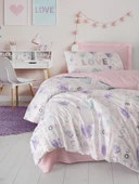 Cotton Box Genç Odası Tek Kişilik Nevresim Takımı Lovella Pembe thumbnail 1