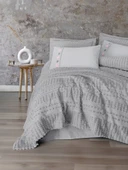 Cotton Box Limi Çift Kişilik Yatak Örtülü Nevresim Takımı Siva Gri thumbnail 1