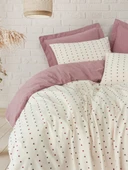 Cotton Box Loopra Çift Kişilik Nevresim Takımı Veyra Bordo thumbnail 2