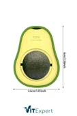 Vitexpert Doğal & Yenilebilir Kedi Nanesi Otu Avokado Kedi Çimi Özel Yapışkanlı 360° Dönen Catnip Yalama Topu - 8