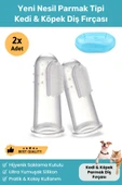 Vitexpert 2 Adet Saklama Kutulu Kedi ve Köpek Diş Fırçası Evcil Hayvan İçin Yumuşak Silikon Parmak Diş Fırçası - 1