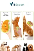 Vitexpert Yeni Nesil Şarjlı Buharlı Kedi & Köpek Tarağı Ultra Yumuşak Silikon Tüy Toplayıcı Yıkama Fırçası - 7