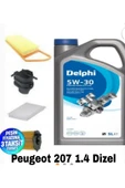 DELPHİ 5w-30 Partiküllü Motor Yağı 5 Lt Citroen C5 1.6 Dizel Yağ Bakım Seti thumbnail 1