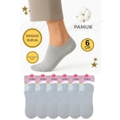 AYMELEK Erkek Kısa Çorap 6 Çift Pamuklu Penye Likralı Sneakers Görünmez Çorap - 4