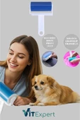 Vitexpert Yeni Nesil Yıkanabilir Tüy Kıl Toz Toplayıcı Rulo Yapışkanlı Kedi ve Köpek Tüyü Toplama Rulosu - 6