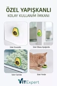 Vitexpert Doğal & Yenilebilir Kedi Nanesi Otu Avokado Kedi Çimi Özel Yapışkanlı 360° Dönen Catnip Yalama Topu - 3