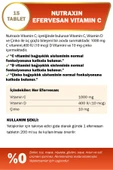 Nutraxin Efervesan Vitamin C-D-Zinc 15 Tablet 2'Li Paket thumbnail 7