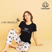AYMELEK Kadın Pijama Takımı Pamuklu Lüx Pijama Seti - 1