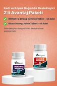 Vitexpert 2'li Set Bağışıklık ve Eklem Destekleyici Tablet Tüm Kediler İçin C Vitamini + Glukozamin Özel Paket - 2