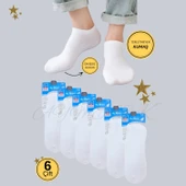 AYMELEK Erkek Kısa Çorap 6 Çift Pamuklu Penye Likralı Sneakers Görünmez Çorap - 7