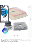 DELPHİ 5W-30 5LT DPF 2025 ÜRETİM +Fluence 1.6 Filtre Seti ( Hava -Yağ - Polen FİLTRESİ thumbnail 1