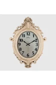 Galaxy 731-cv Duvar Saati Krem Rengi Çerçeve Çap:73cm X 54cm Vintage Taçlı Eksitme Dekoratif Amerikan Brist - 1