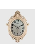Galaxy 731-cv Duvar Saati Krem Rengi Çerçeve Çap:73cm X 54cm Vintage Taçlı Eksitme Dekoratif Amerikan Brist - 2