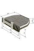 Bosch 1987435001 Polen Filtresi Karbonlu Mercedes W204-212 thumbnail 2