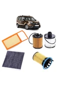OPAR Fiat Doblo 95 Beygir Euro 6 4lü Karbon Filtre Bakım Seti 1.3 D Multijet 2016 Sonrası Kit1479f - 1