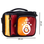 Galatasaray 3 Bölmeli 5 Yıldızlı Tek Büyük Suni Deri Okul + Beslenme Çantası thumbnail 5