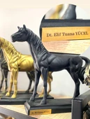 Kişiye Özel İsim Veya Markanızı Yazılabilir Dekoratif At Büst Büyük Boy Heykeli Kaideli - 1