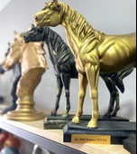 Kişiye Özel İsim Veya Markanızı Yazılabilir Dekoratif At Büst Büyük Boy Heykeli Kaideli - 5