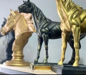 Kişiye Özel İsim Veya Markanızı Yazılabilir Dekoratif At Büst Büyük Boy Heykeli Kaideli - 8