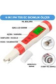 Ph Metre Tds Metre Sıcaklık Ec Ölçer 4ü 1 Arada Ölçüm Cihaz thumbnail 5
