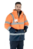 Çift Renkli Reflektörlü Hi - Vis İş Kabanı thumbnail 8