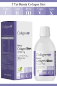 Collagen Forte Platinum Collagen Shot 500ml, 5 Tip Sıvı Kolajen, Biotin, Vitamin B12, C Vitamini, Bakır, Retinol & Çinko thumbnail 1