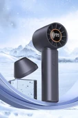 Taşınabililir Mini Usb Şarjlı Turbo Dijital Ekranlı El Vantilatör Fan Soğutucu T12 - 11