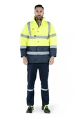 Çift Renkli Reflektörlü Hi - Vis İş Kabanı thumbnail 1