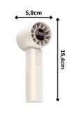 Taşınabililir Mini Usb Şarjlı Turbo Dijital Ekranlı El Vantilatör Fan Soğutucu T12 - 7