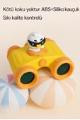 Yeni Nesil 8x25 Yüksek Çözünürlüklü Optik Lens Karikatür Karakter  Çocuklar teleskop Dürbün Sarı - 2