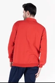 İki İplik Polo Yaka Cepli Sweatshirt thumbnail 6