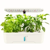 HyMark Hidroponik Topraksız 12 Bölmeli Bitki Yetiştirme Kiti 3 Mod 139 LED Tam Spekturumlu Bahçe Kiti - 1
