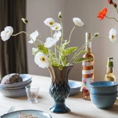 Yapay Çiçek Gelincik Çiçeği Beyaz Renk 3 Çiçek 1 Tomurcuk 59Cm thumbnail 2