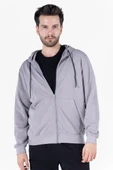 Diagonel Kapüşonlu Fermuarlı Sweatshirt - 10