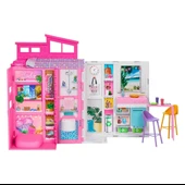 Barbie Portatif Tatil Evi Bebek ve Oyun Seti HRJ77 thumbnail 2