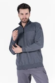 2 İplik Dik Yakalı Fermuarlı Sweatshirt - 10