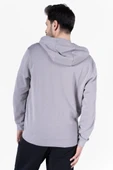 Diagonel Kapüşonlu Fermuarlı Sweatshirt - 8
