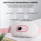 Regl Dönemi Karın Bel Sıcak Isıtma Titreşim Masaj Yastığı Cihazı Kramp 3 Kademeli thumbnail 2