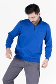 2 İplik Dik Yakalı Fermuarlı Sweatshirt - 3