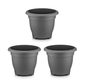 Omnipazar SO-VHS8 Dekoratif Vaha Saksı İç ve Dış Mekan 54 lt Antrasit 3 Adet thumbnail 1