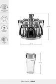 Cam Danica 7 Parça Round Baharat Takımı 7 Parça 120 ml thumbnail 3