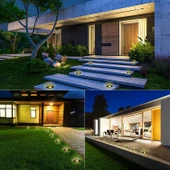 4'lü Solar Panelli Kazıklı Zemin Solar Ledi 8+4 Led Gün Işığı - 1